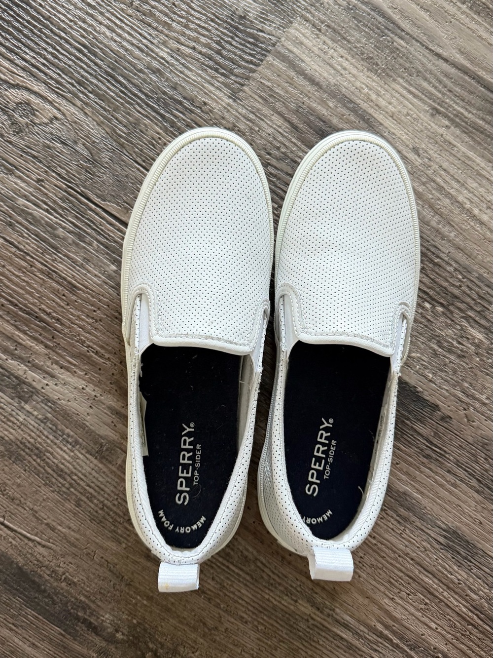 Sperry Women's Perforated Slip-On Sneakers in White